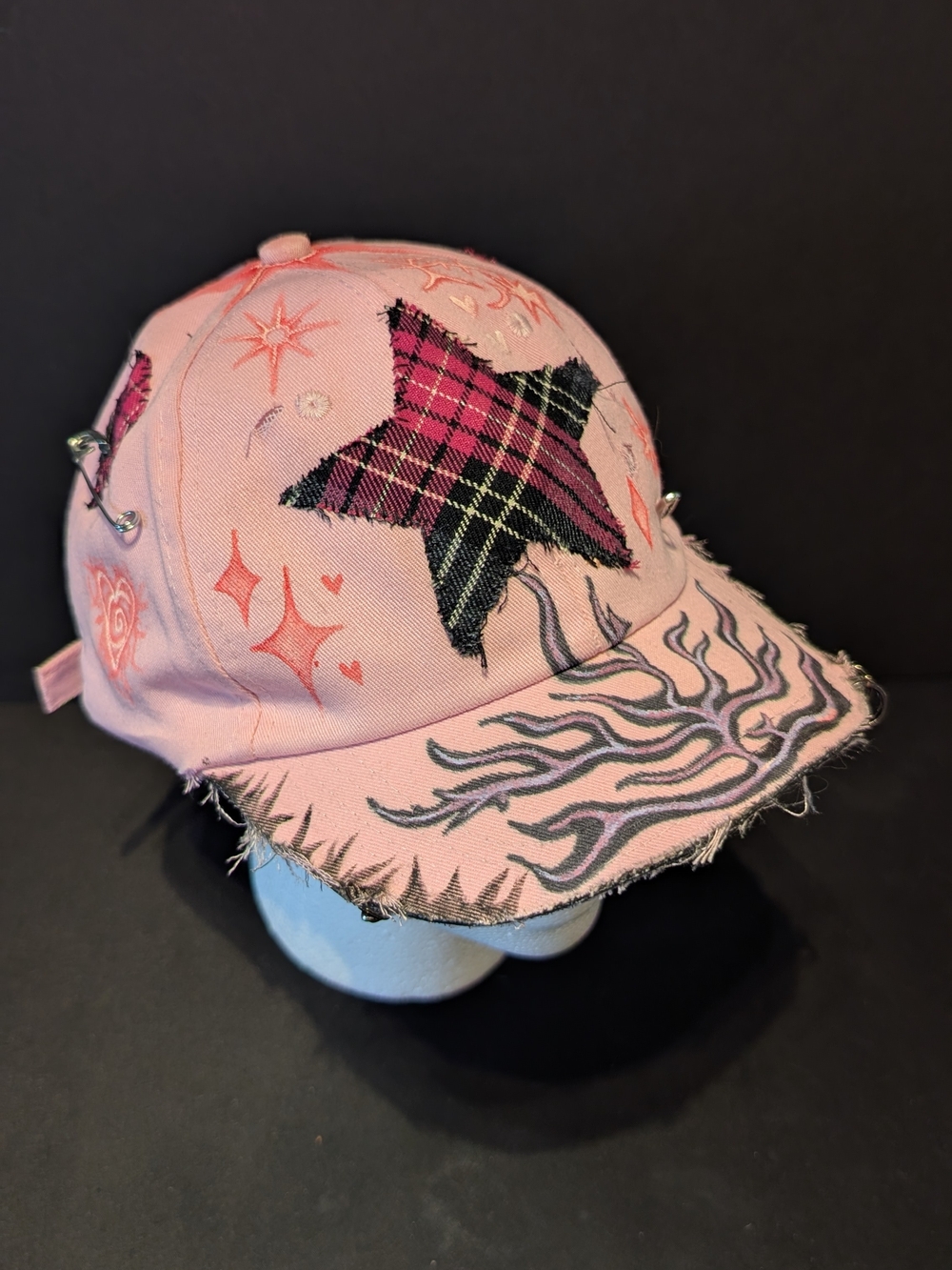 Pink Patchwork Upcycled Hat